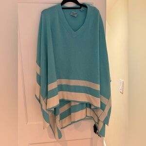 Letarte Cashmere turquoise poncho